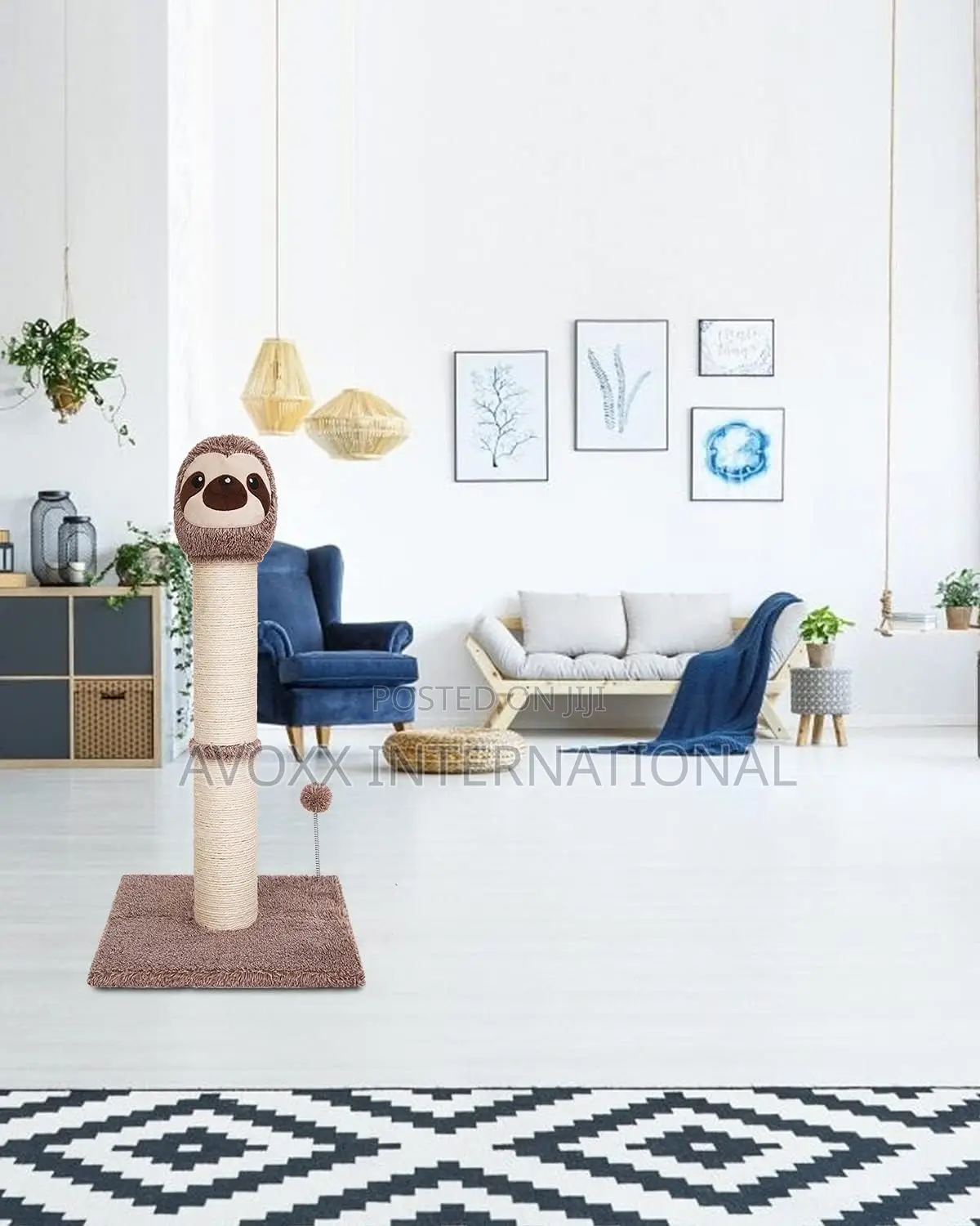 Poils Bebe Cat Scratching Post,30.3’’Tall Bradypot Scratcher