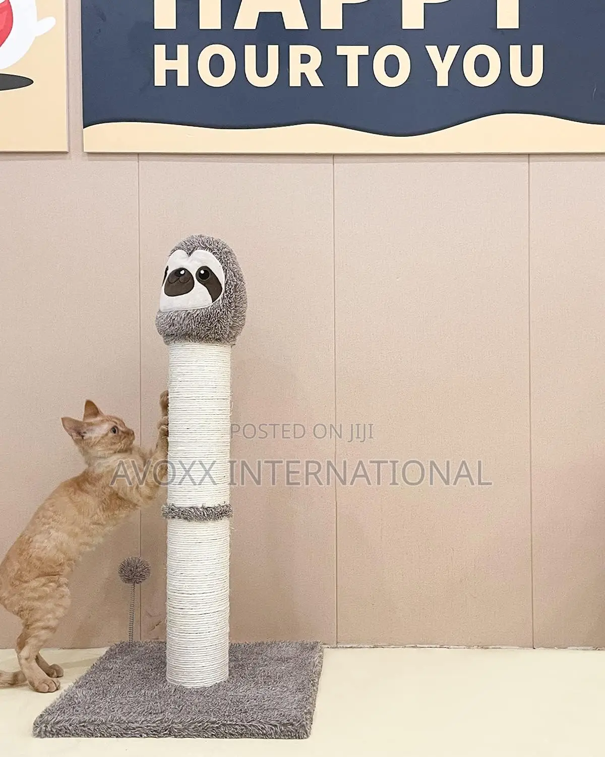 Poils Bebe Cat Scratching Post,30.3’’Tall Bradypot Scratcher