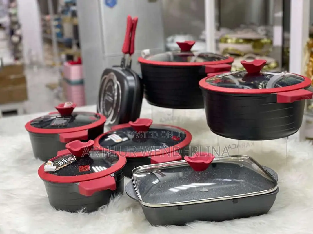 Quality Nonstick With Grill Pan 14 Pieces