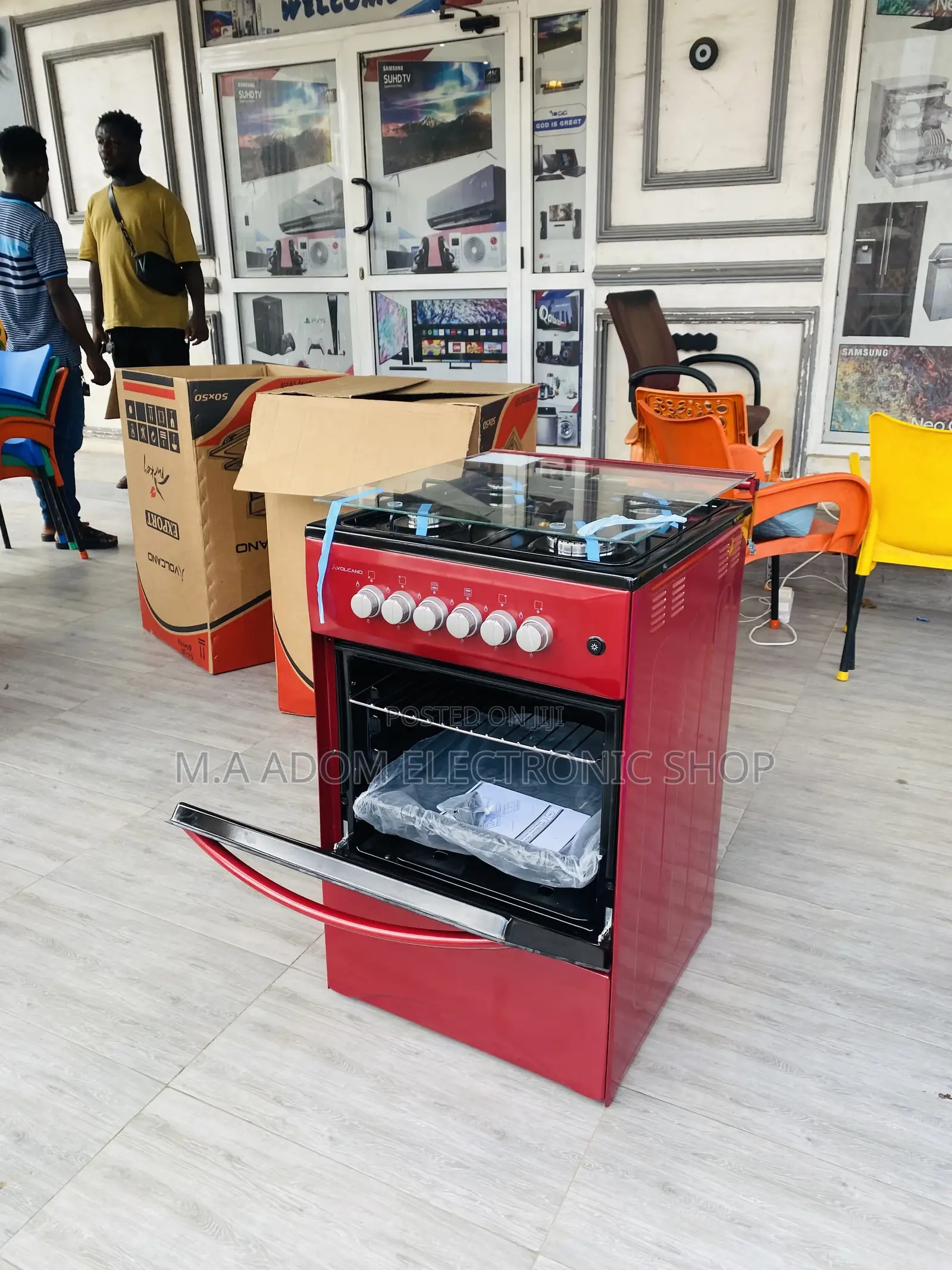 Purchase Volcano 50x50 4 Gas Burner With Oven Grill(Red).