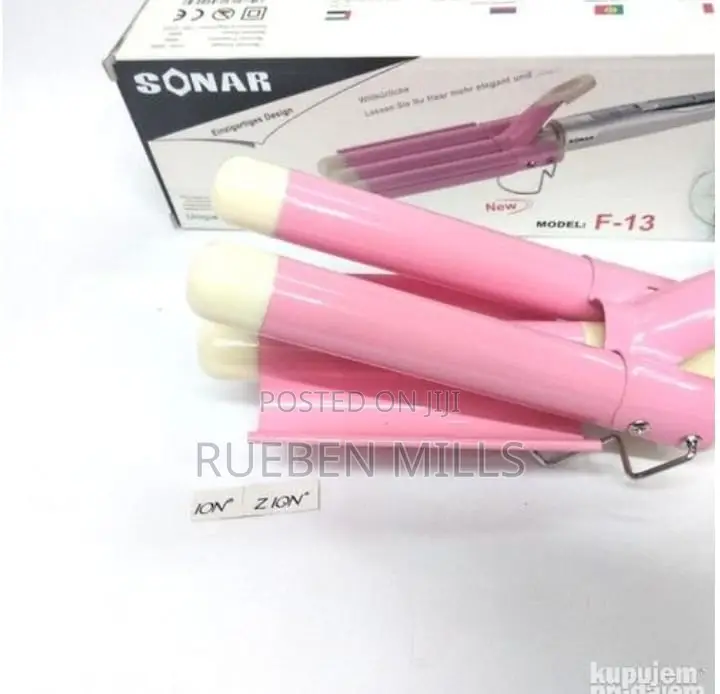 Sonar F-13 3 Barrels Hair Waver Curling Iron Tonging Machine