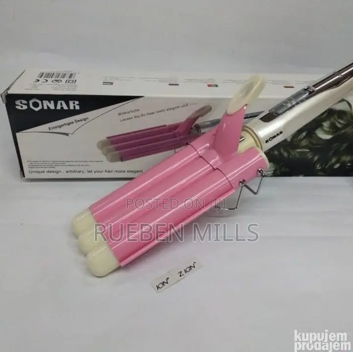Sonar F-13 3 Barrels Hair Waver Curling Iron Tonging Machine