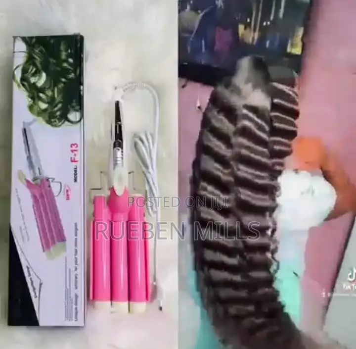 Sonar F-13 3 Barrels Hair Waver Curling Iron Tonging Machine