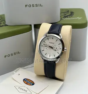 Classic Beauty: Black Leather Fossil Watches for Women