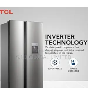 TCL 607LTR P520SBN Fridge Side by Side Water Dispenser