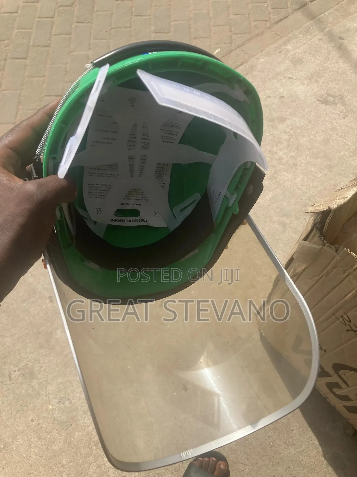 Safety Helmet With Transparent Face Shield