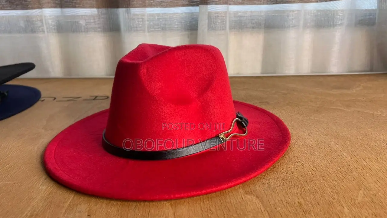 Men and Women Fedora Hat Stylish Hat With Elegant Designs. Red. LKJHGS