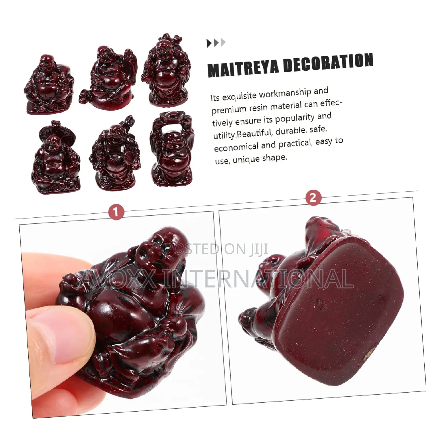 Handmade Complete Set of Mini Buddha 6 Pc's in the Set