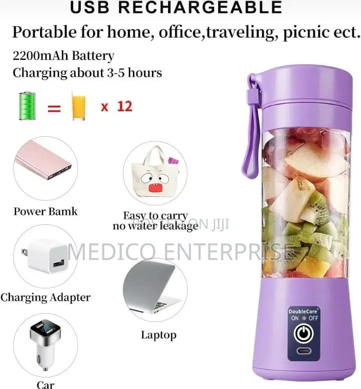 Portable and Rechargeable Battery Juice Blender