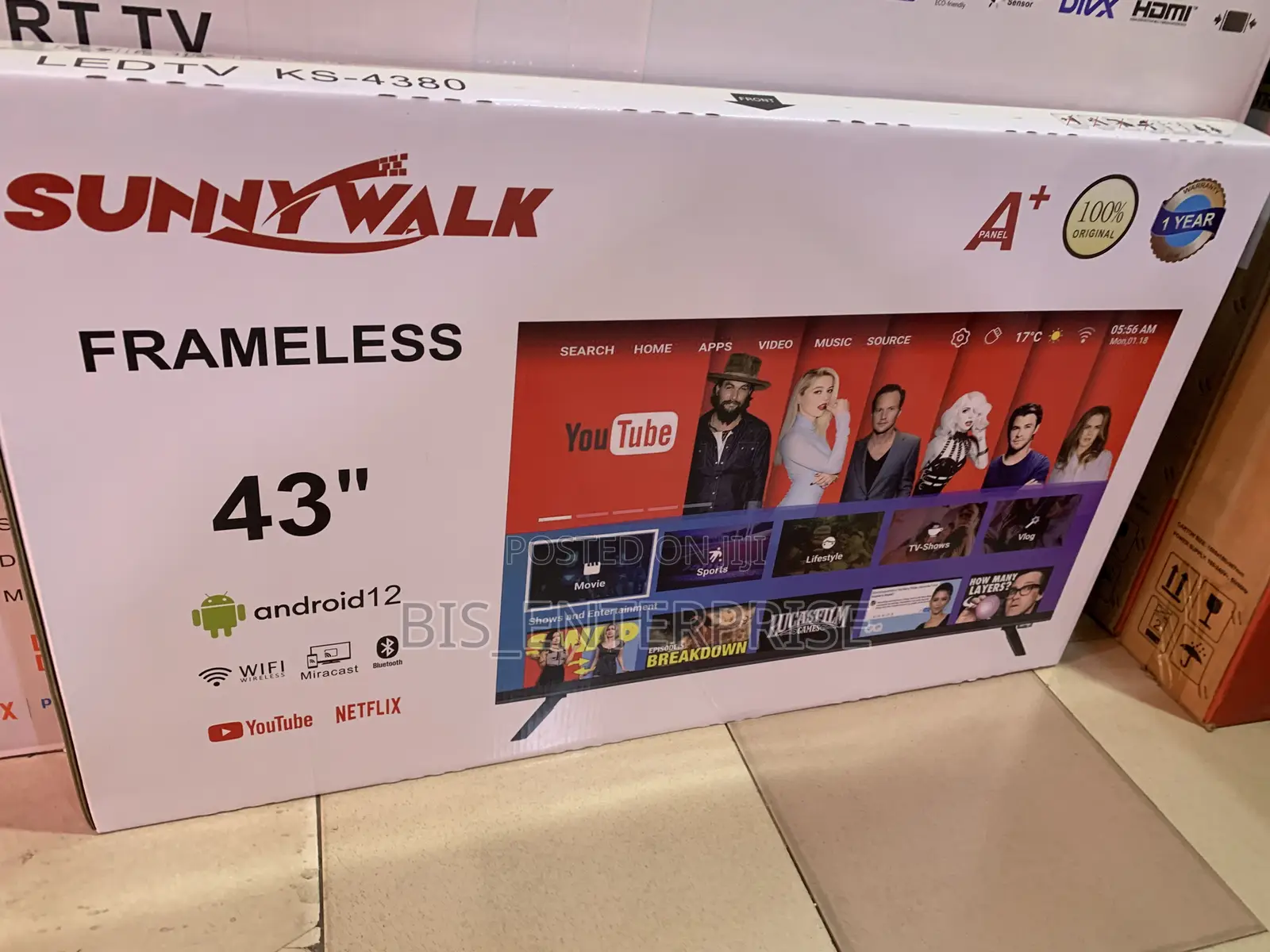 Sunny Walk 43” Android 12 Frameless