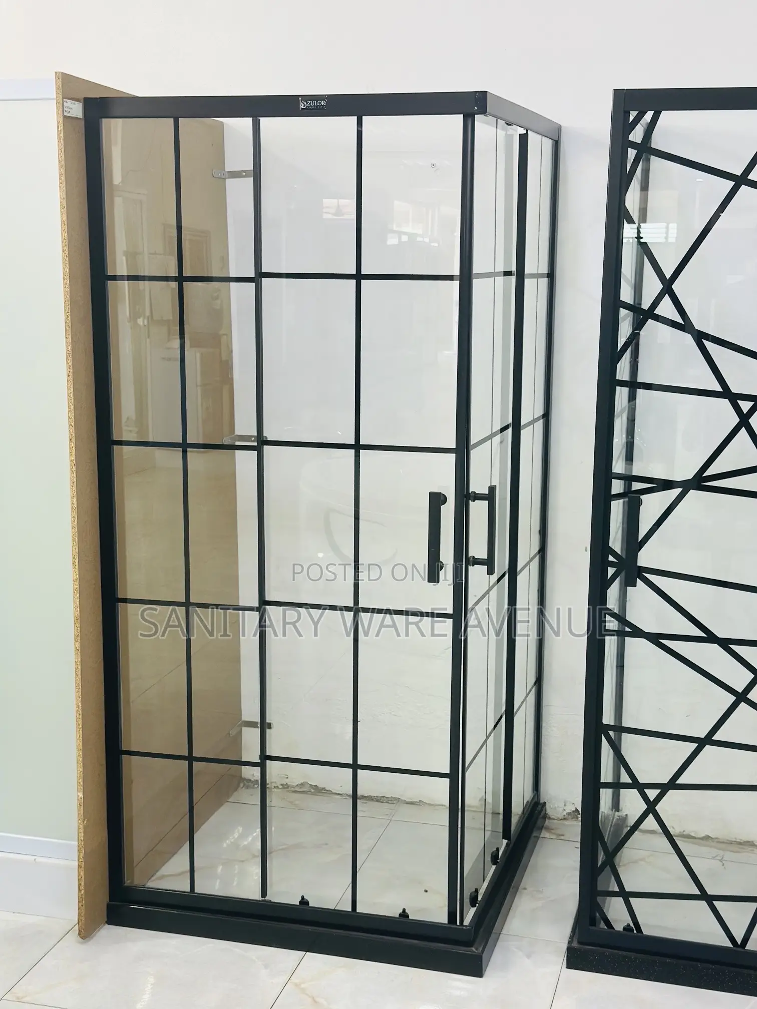 Shower Cubicle - Glass Bathroom - Black Glass Enclosure