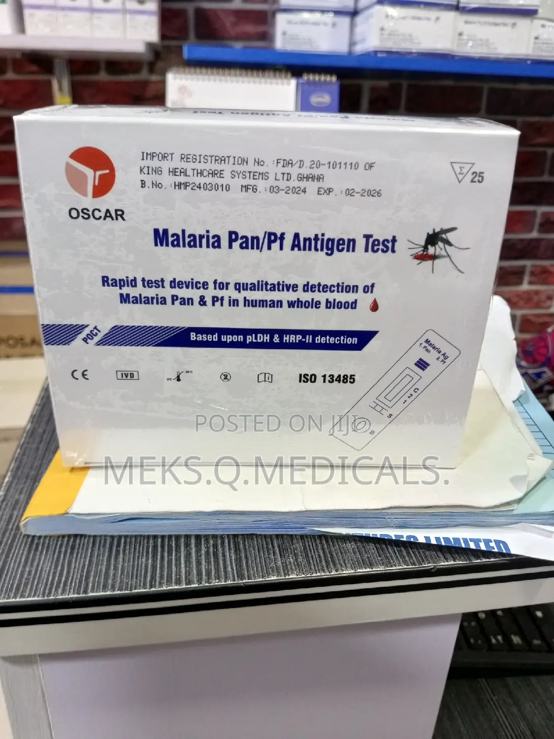 Malaria Test Kit (Cassette)