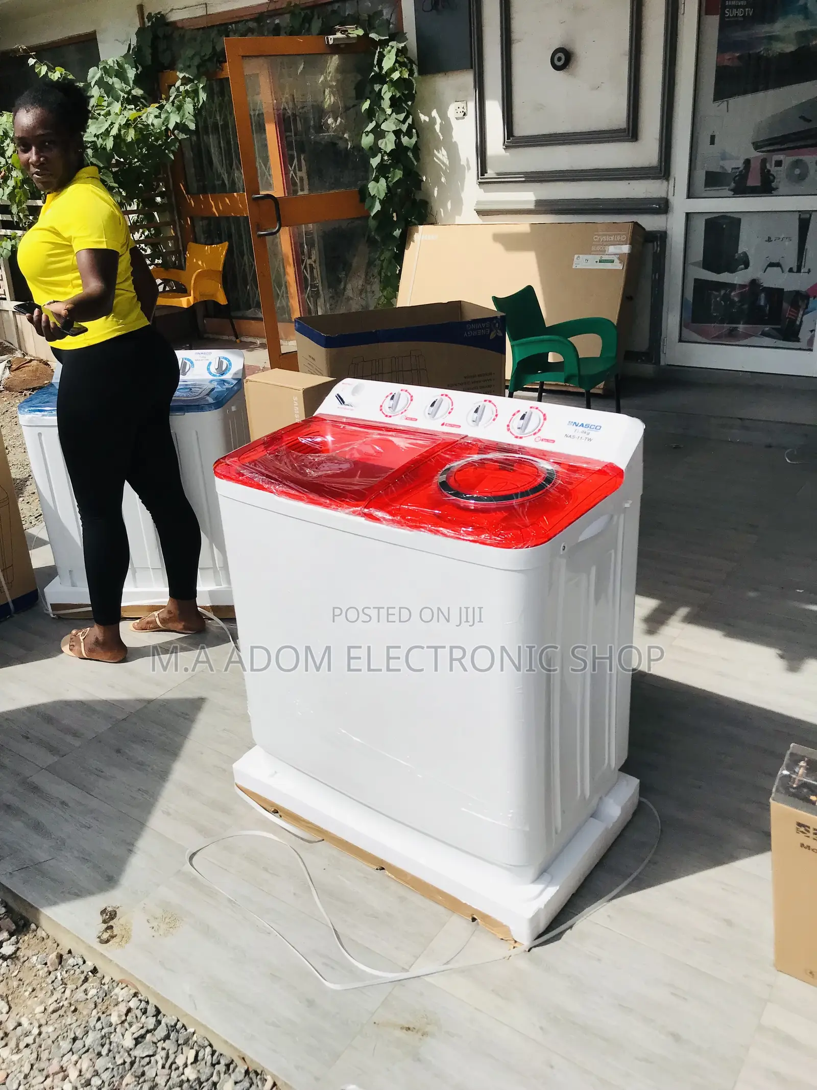 Nasco 11kg Semi-Automatic Washing Machine(Spin/Dry).