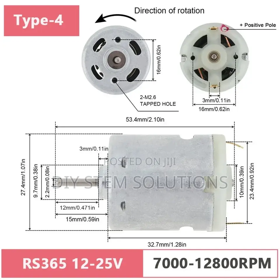 3v/6v/9v/12v/24v DC Motors With Various RPMS