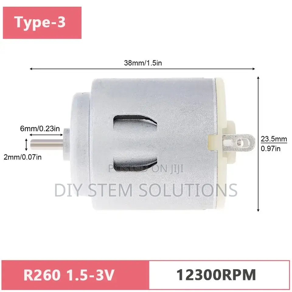 3v/6v/9v/12v/24v DC Motors With Various RPMS