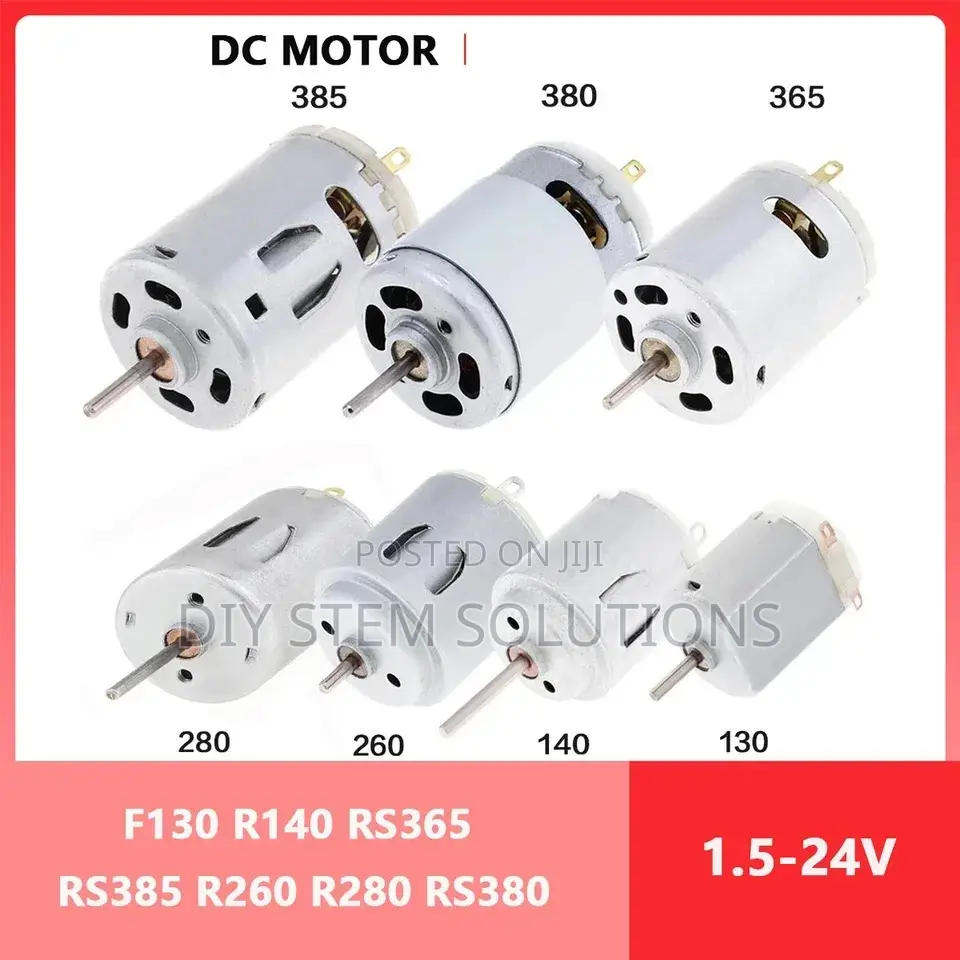3v/6v/9v/12v/24v DC Motors With Various RPMS