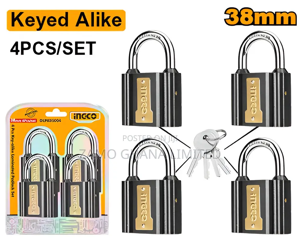 4pcs Key-Alike Iron Padlock Set - Diplk4382