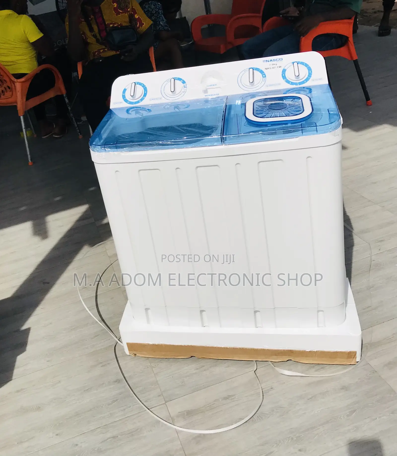 Energy Saving Nasco 8kg Semi-Automatic Washing Machine.
