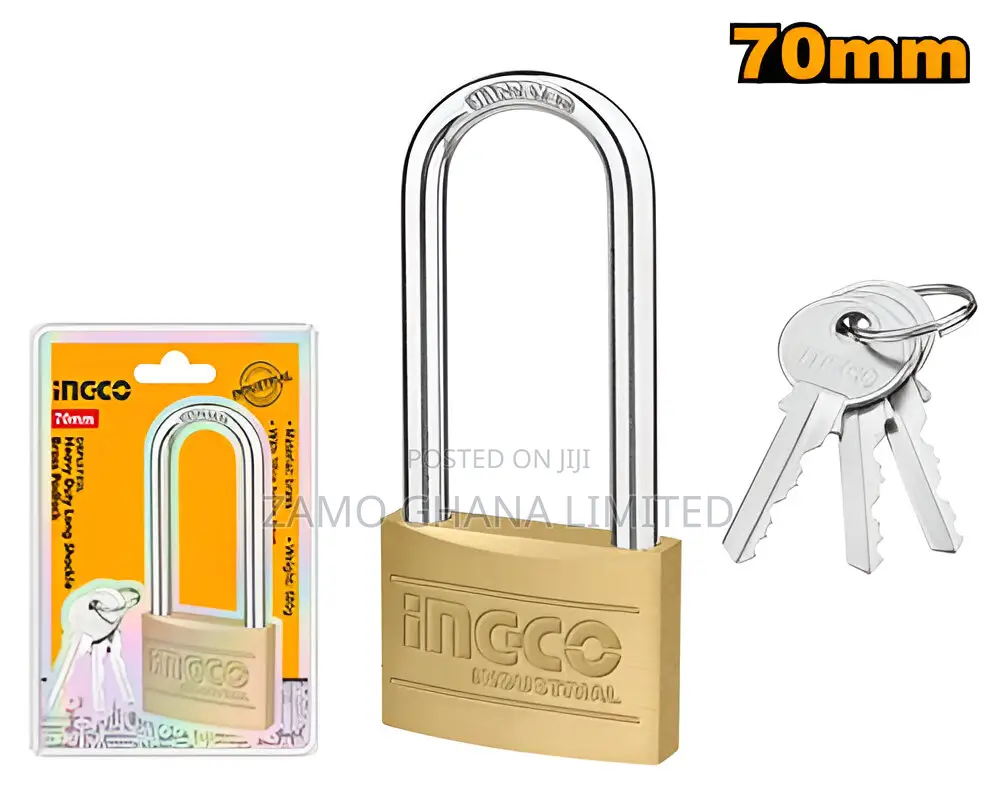 Heavy Duty Long Shackle Brass Padlock - Dbpl0702l