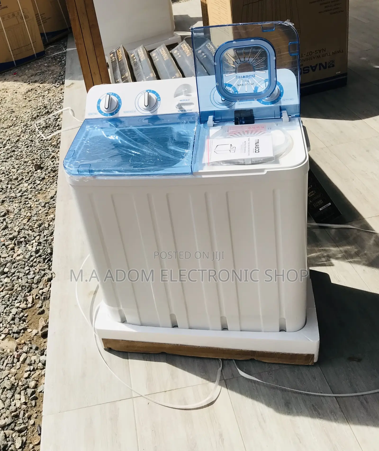 Semi-Automatic Nasco 8kg Top Load Washing Machine.