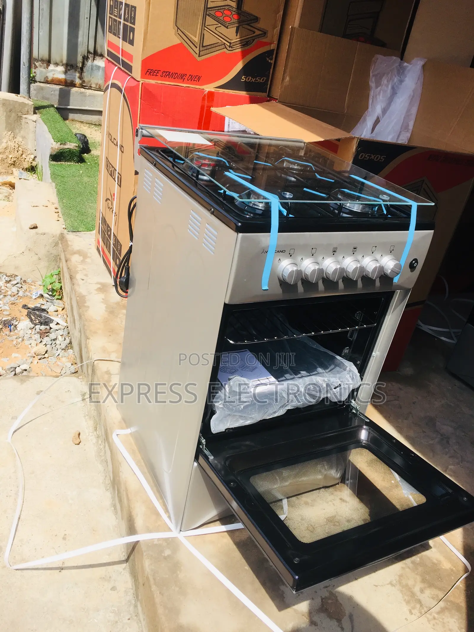 Sliver Shine Gas Cooker Oven 4burner 50/50