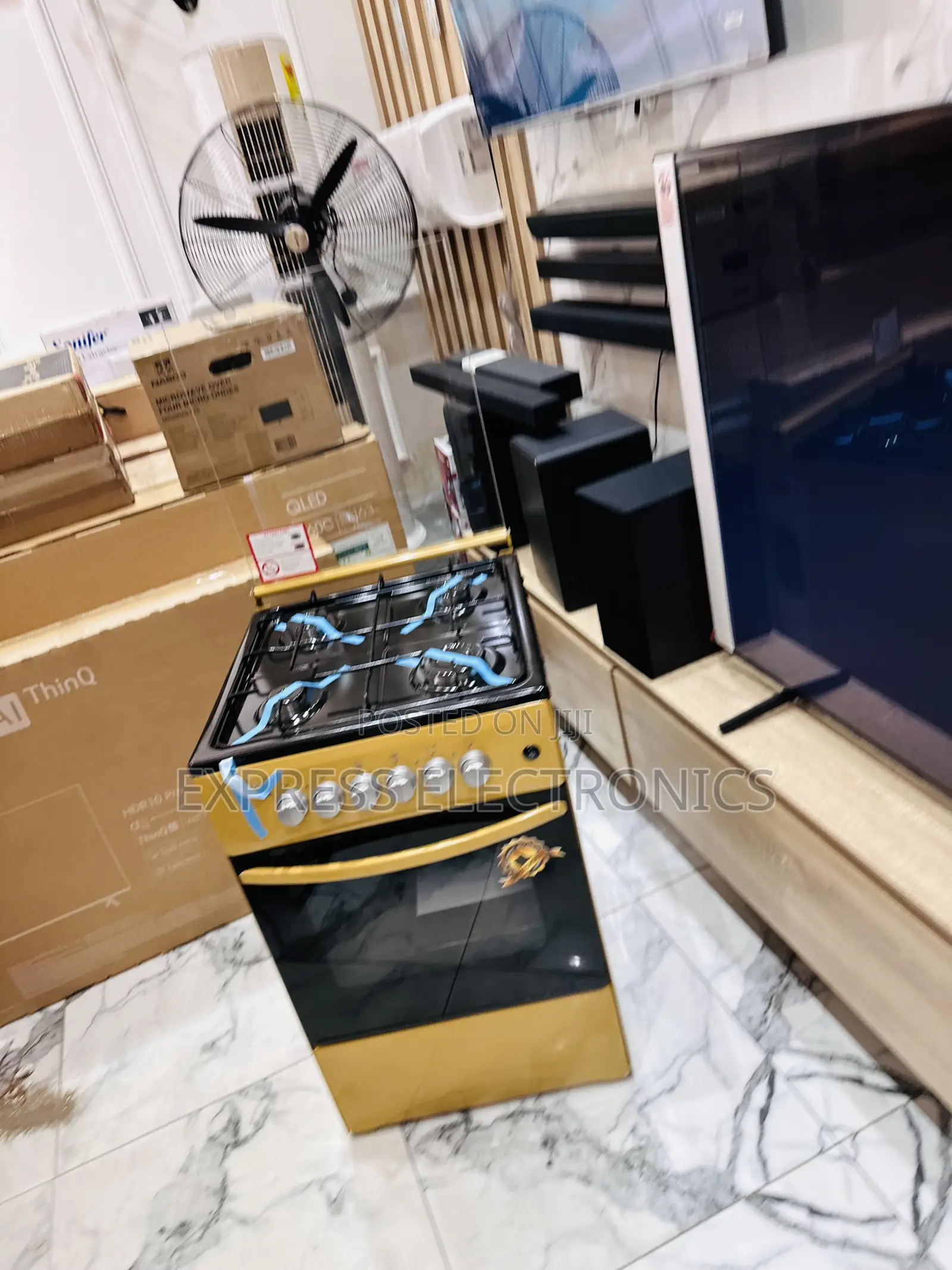 Gold Gas Cooker Oven 4burner Gas Gold