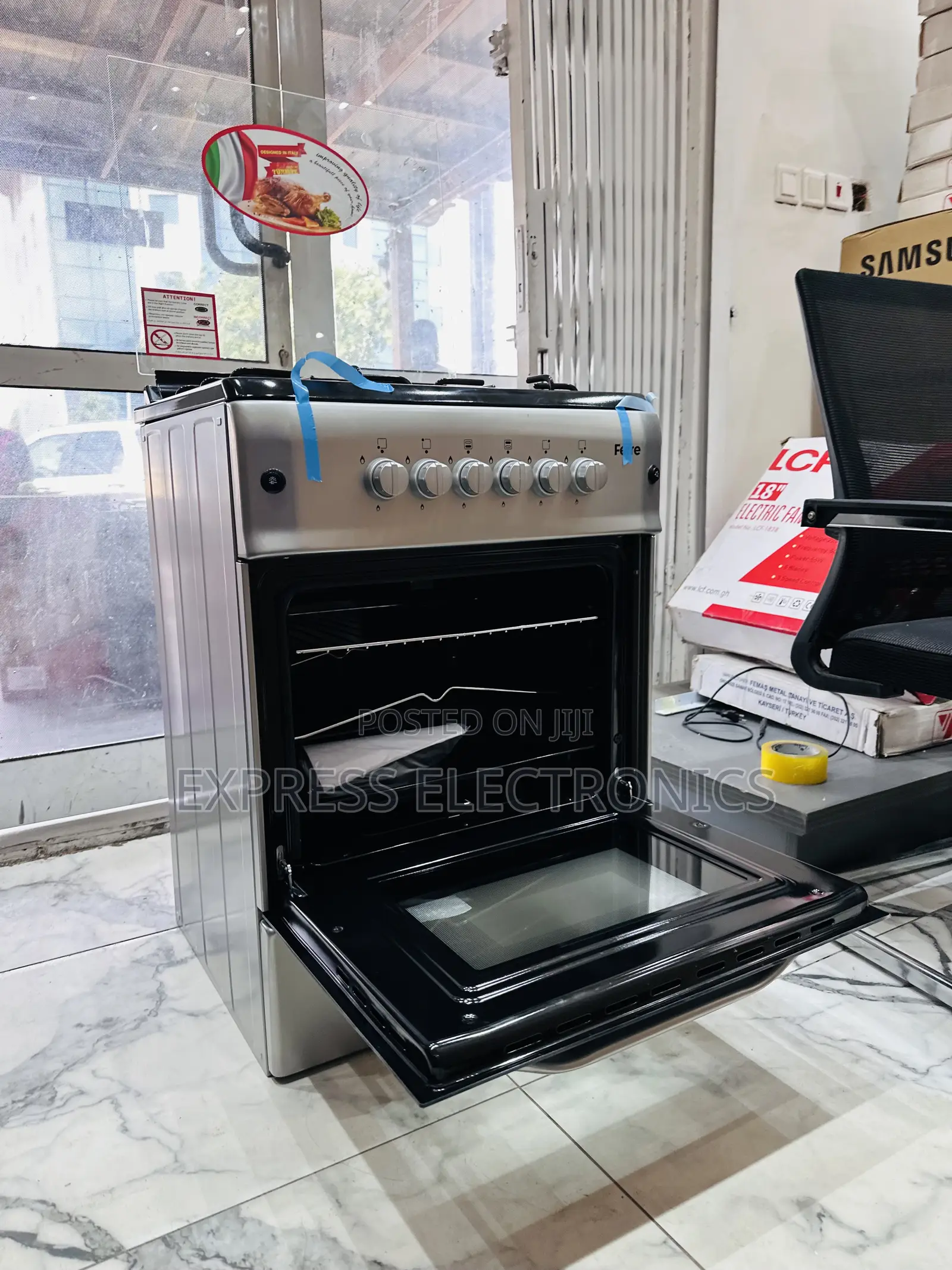 Look Nice Gas Cooker Oven 4burner 60/60 Sliver.