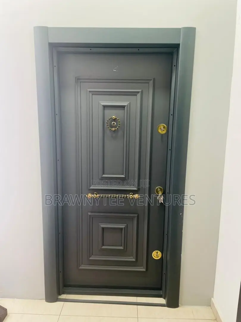 Brawny Kabartma Wooden Security Gray Door
