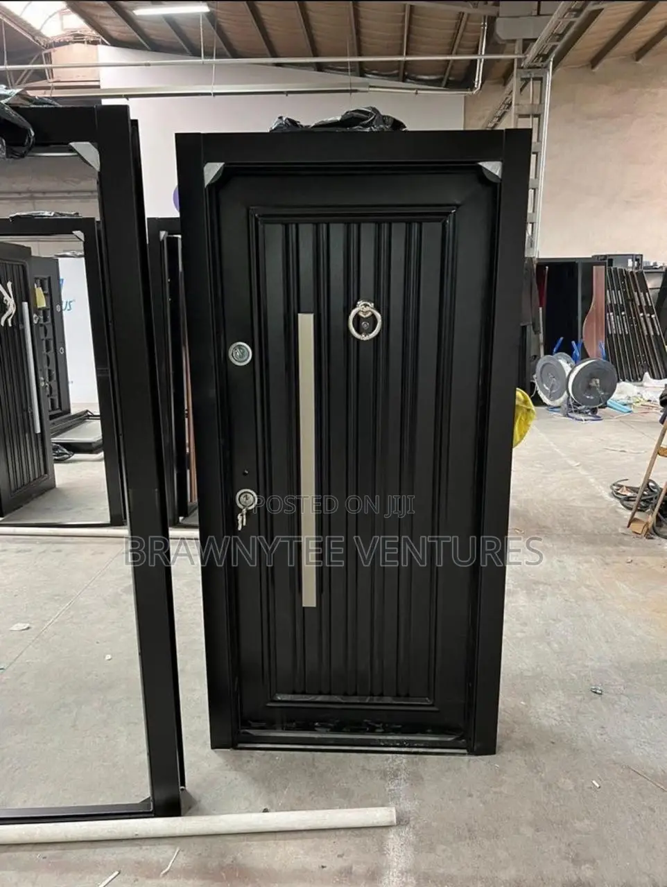 Brawny Black Fm Tk Security Door