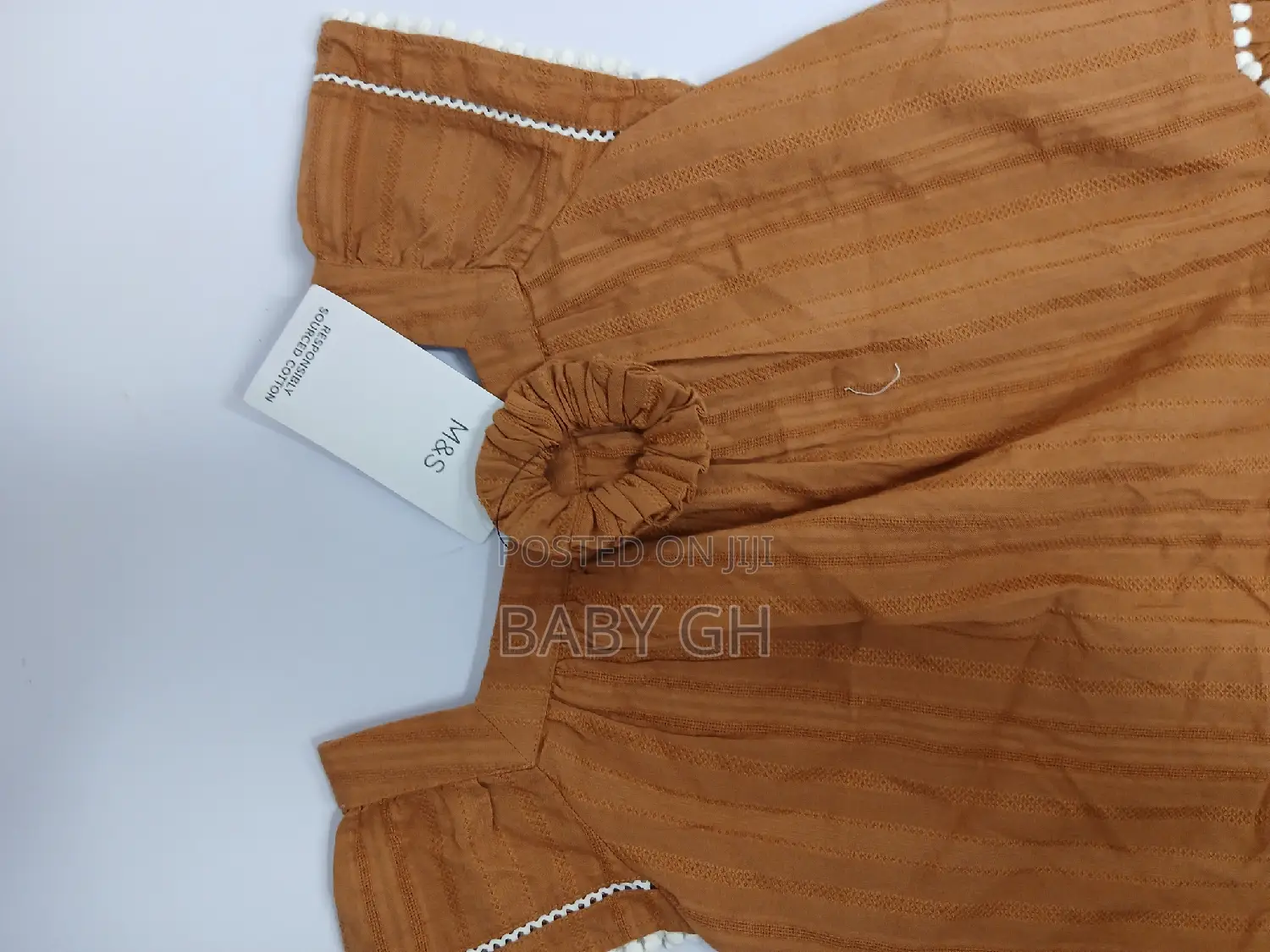 Marks and Spencer Brown Dress With Ruffled Trims