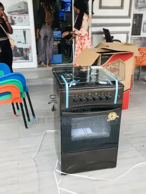 Brown 4 Gas Cooker Oven With Grill 50x50 Volcano