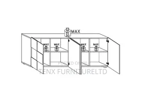Sideboard / Buffet Four Door - Grey Concrete Finish