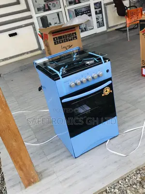Volcano 4 Gas Cooker Oven With Grill Blue 50x50 Glass Lid