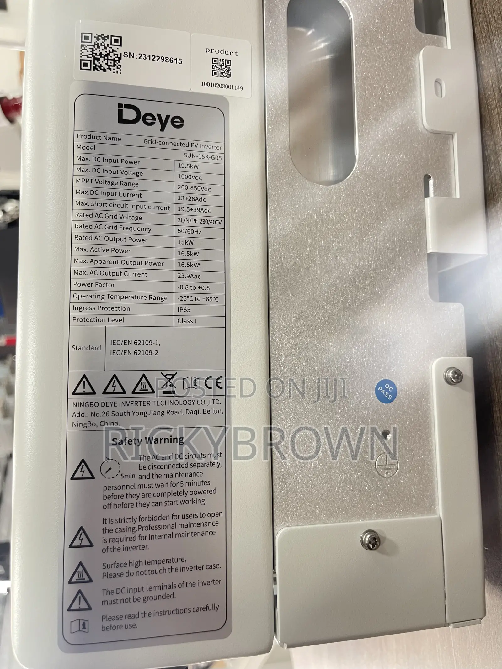15,000watts (15kw) Deye Grid-Tie Inverters