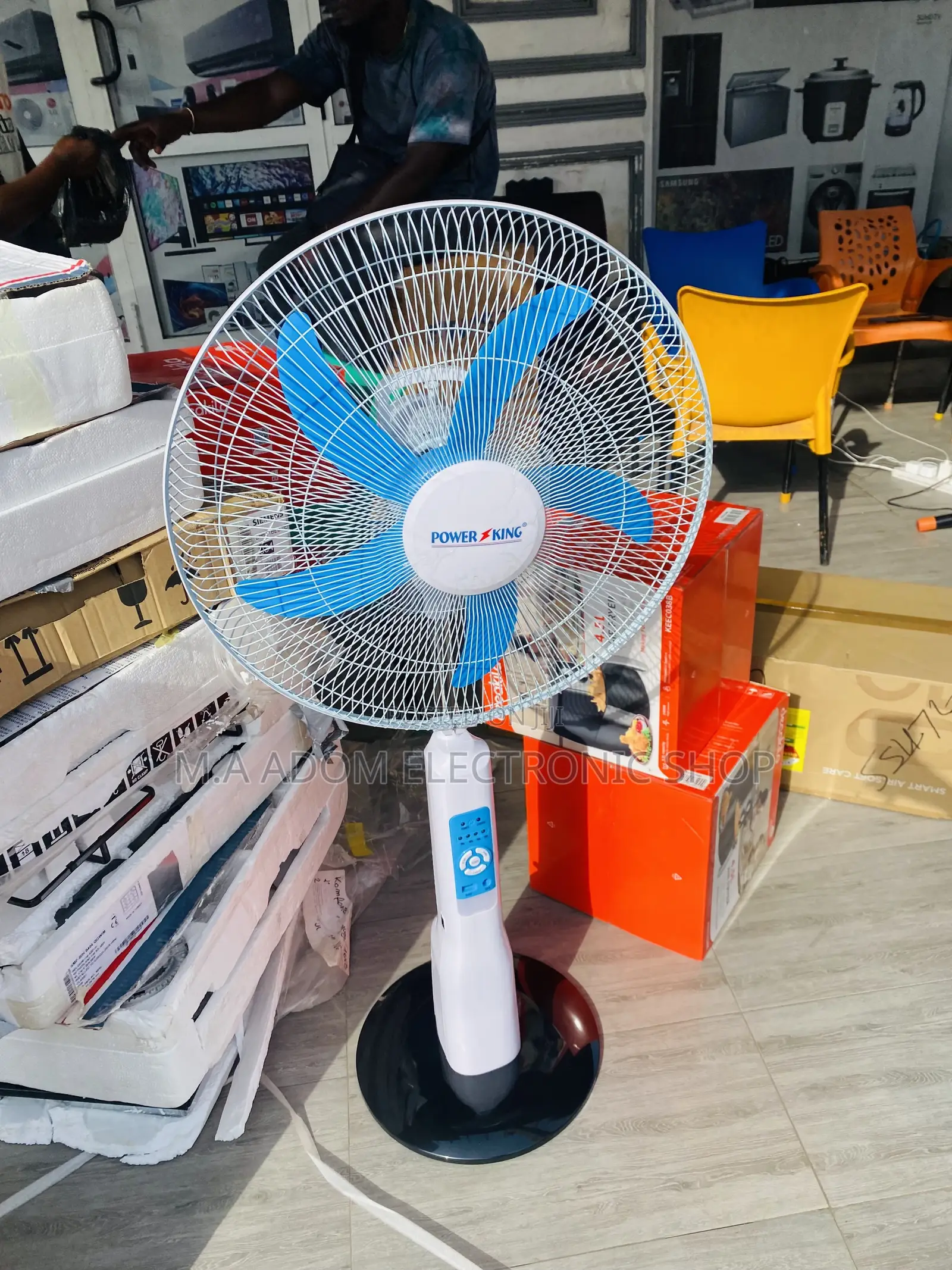 High Quality Power King Rechargeable Standing Fan.