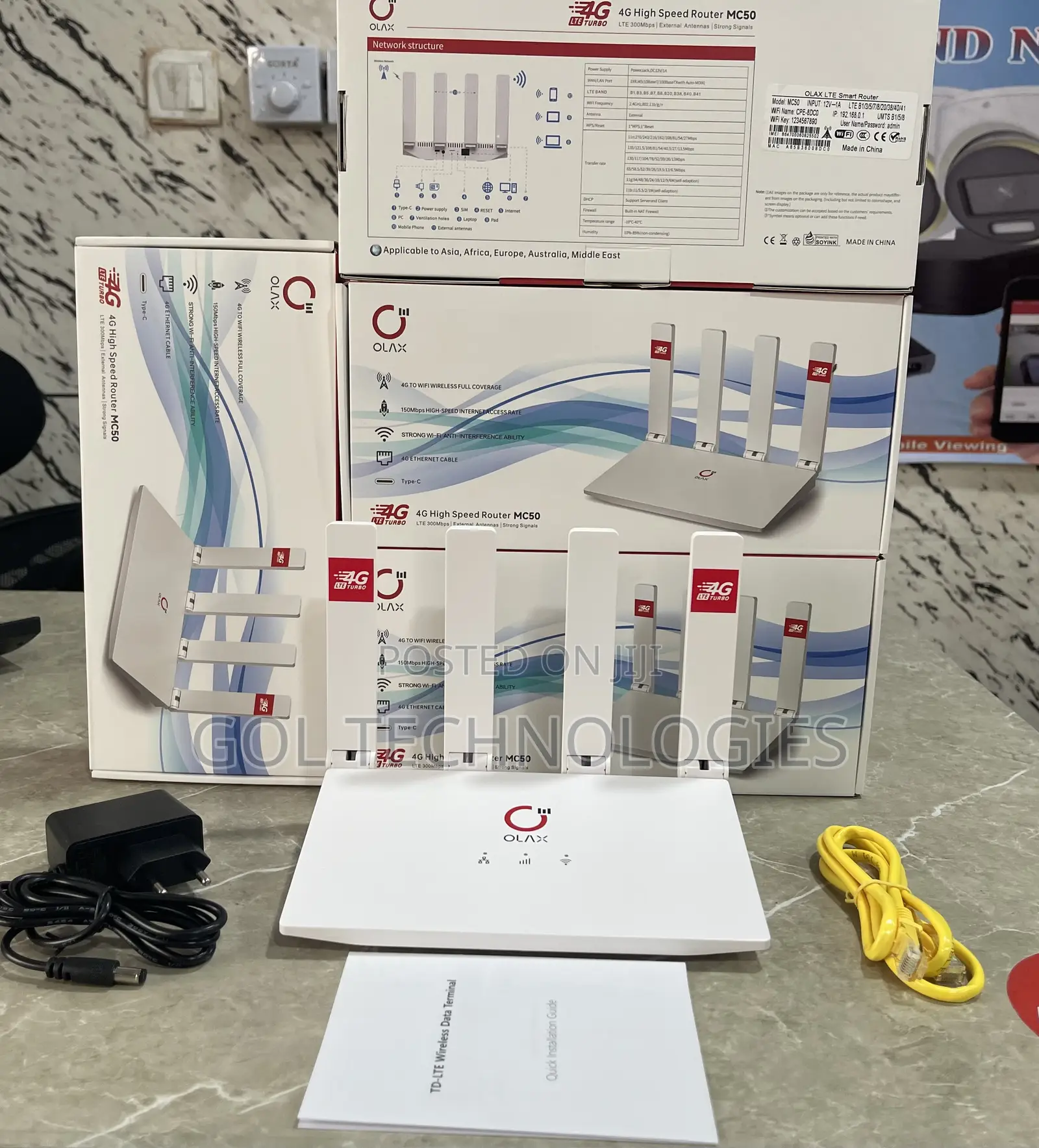 4G Smart Universal High Speed Sim Router With 4 Antennas