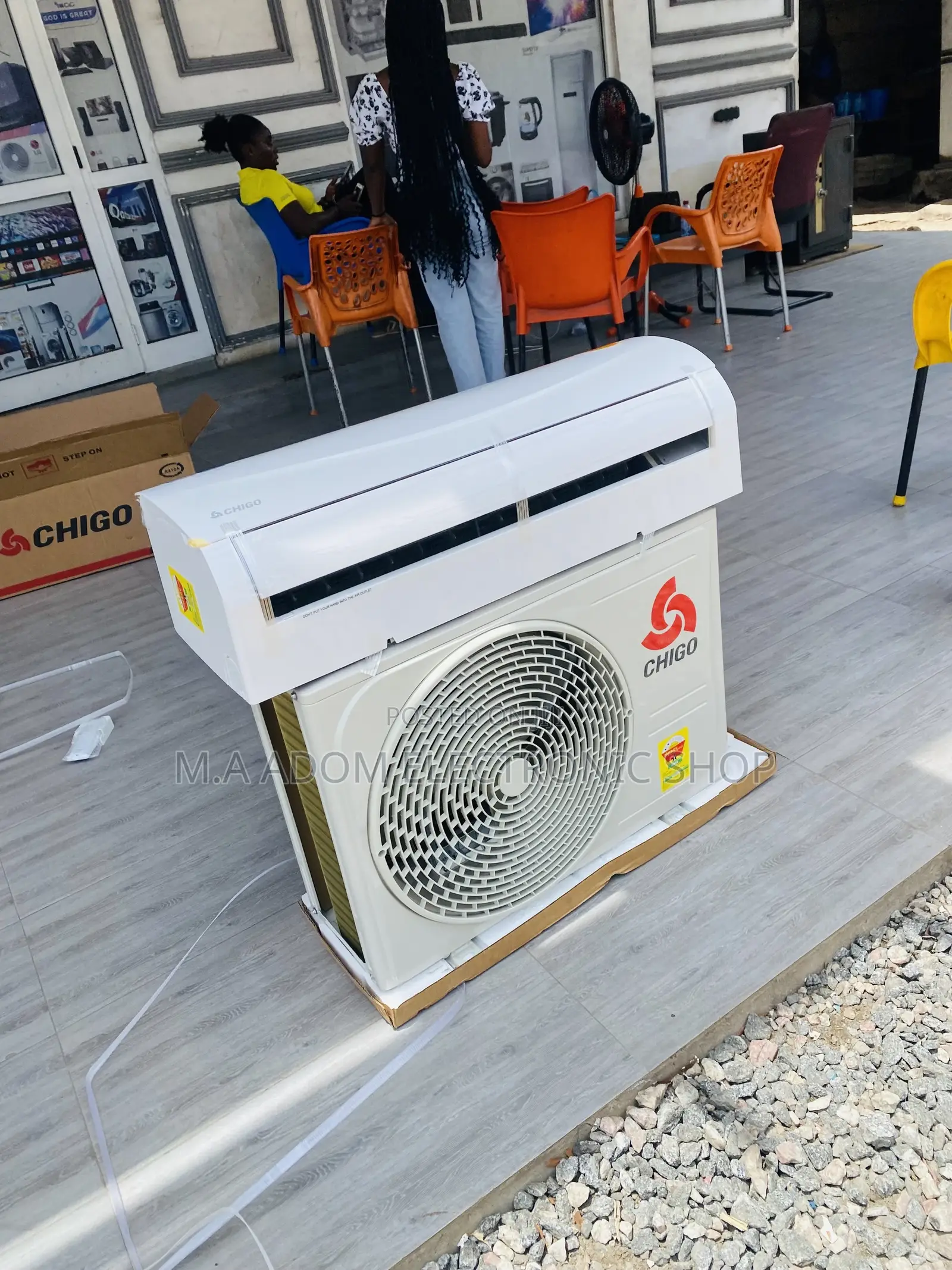 Durable Chigo 1.5hp Split Type Air Conditioner(White).