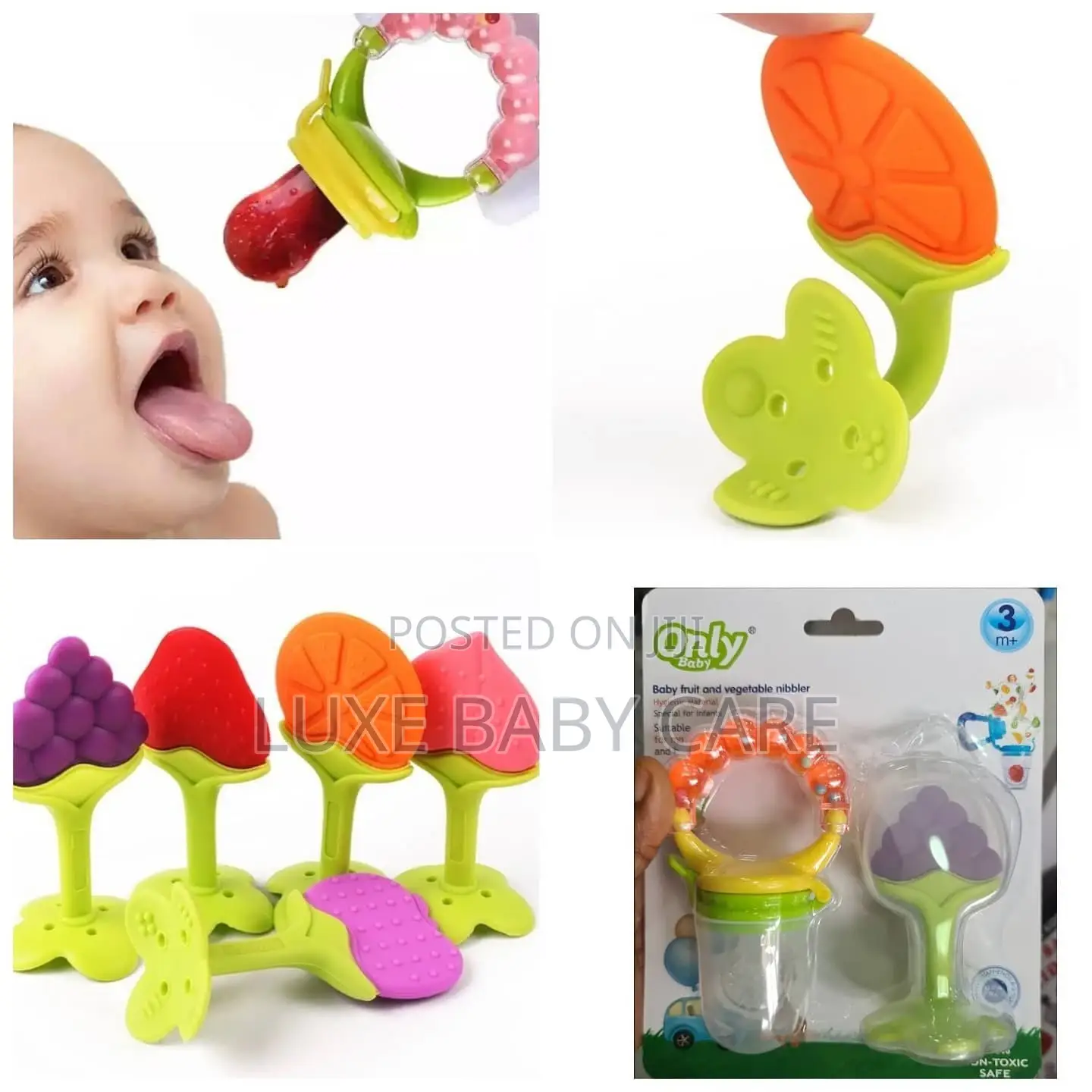 Baby Fruit Nibble With Rattle Handle and Teether
