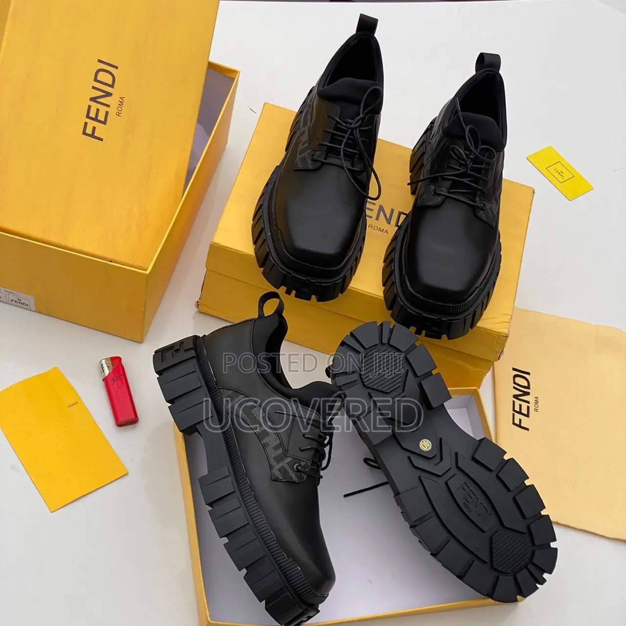 FENDI Ankle Real Leather Boots