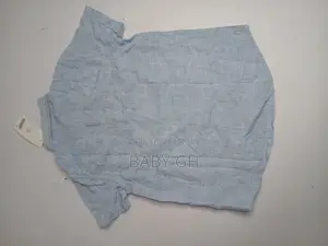 Next Blue Short Sleeve Linen Blended Shirt