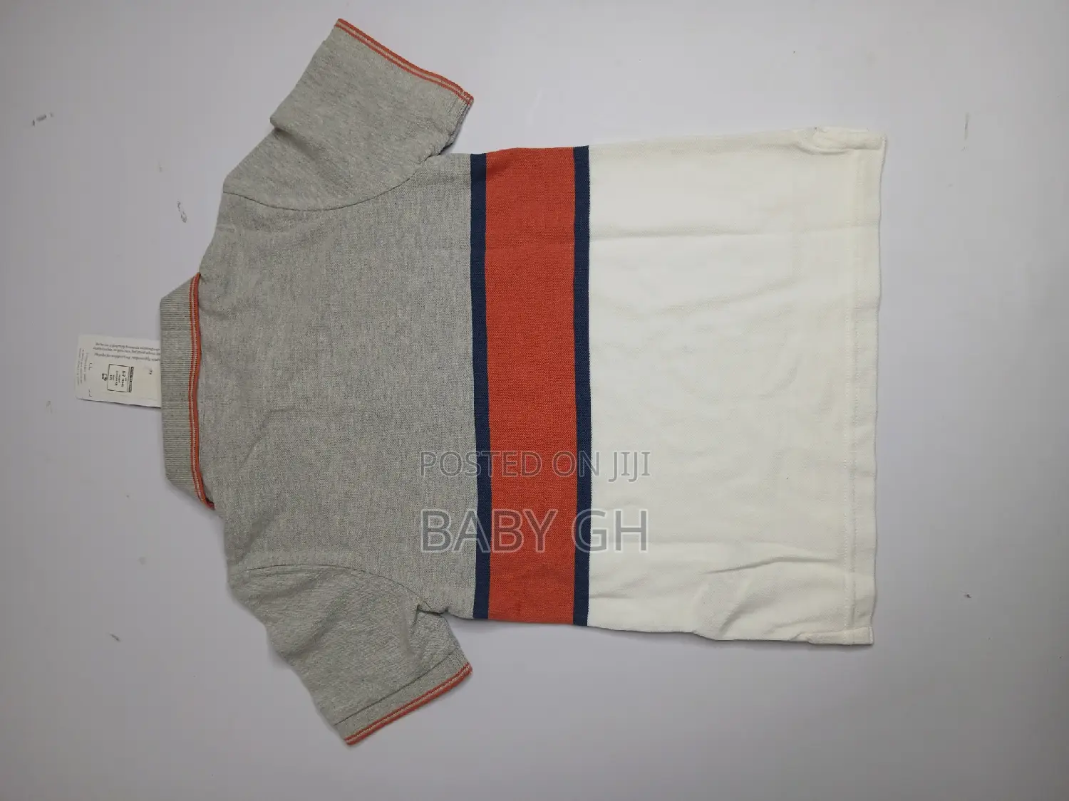 M S Ash,White and Blue Polo Shirt for Kids
