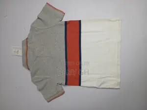 M S Ash,White and Blue Polo Shirt for Kids