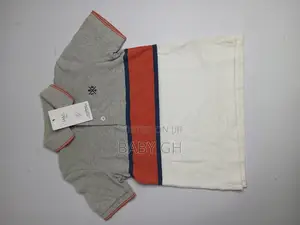 M S Ash,White and Blue Polo Shirt for Kids