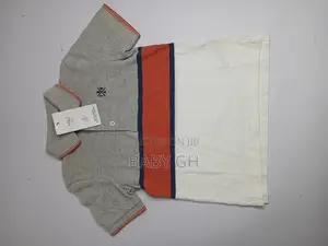 M S Ash,White and Blue Polo Shirt for Kids