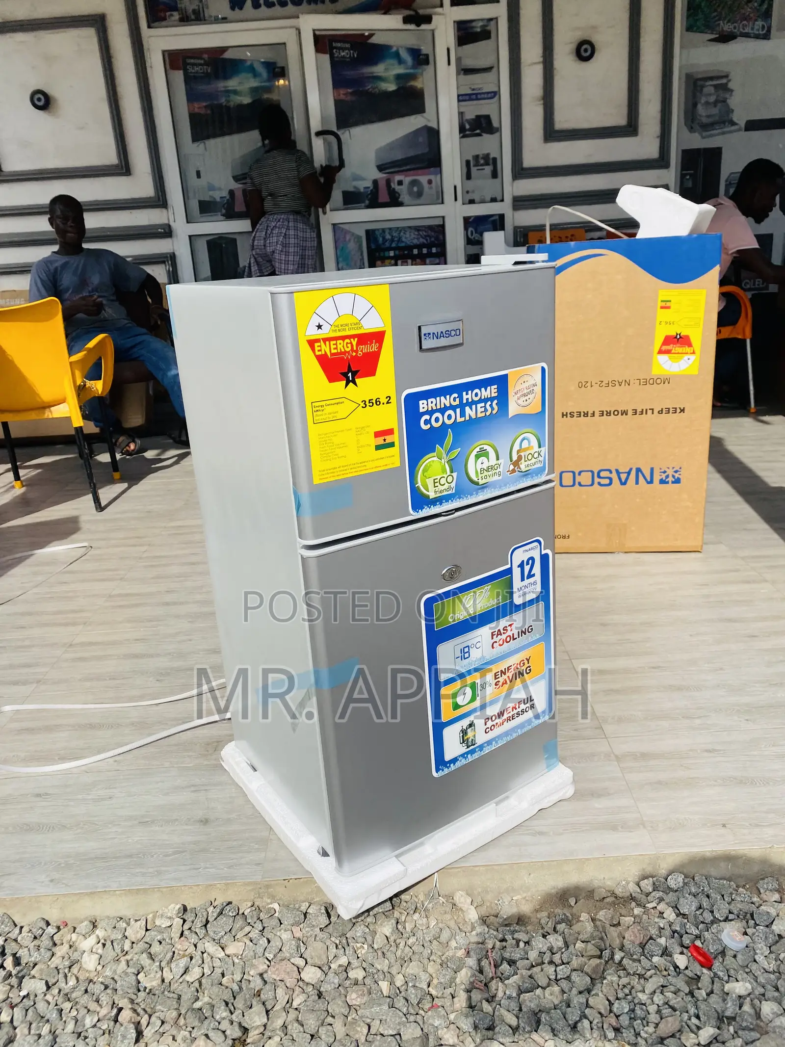 Double Door Nasco Nasf2-120 Electric Table Top Fridge.