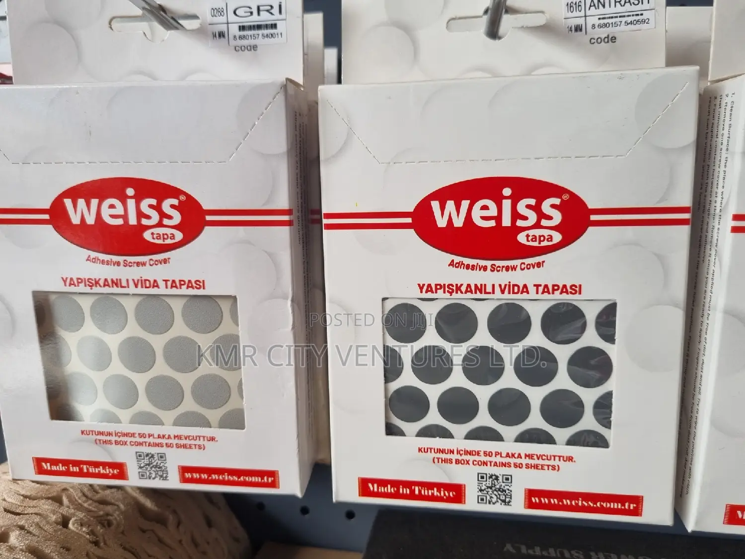 Adhesive Screw Cover (Weiss Tape)