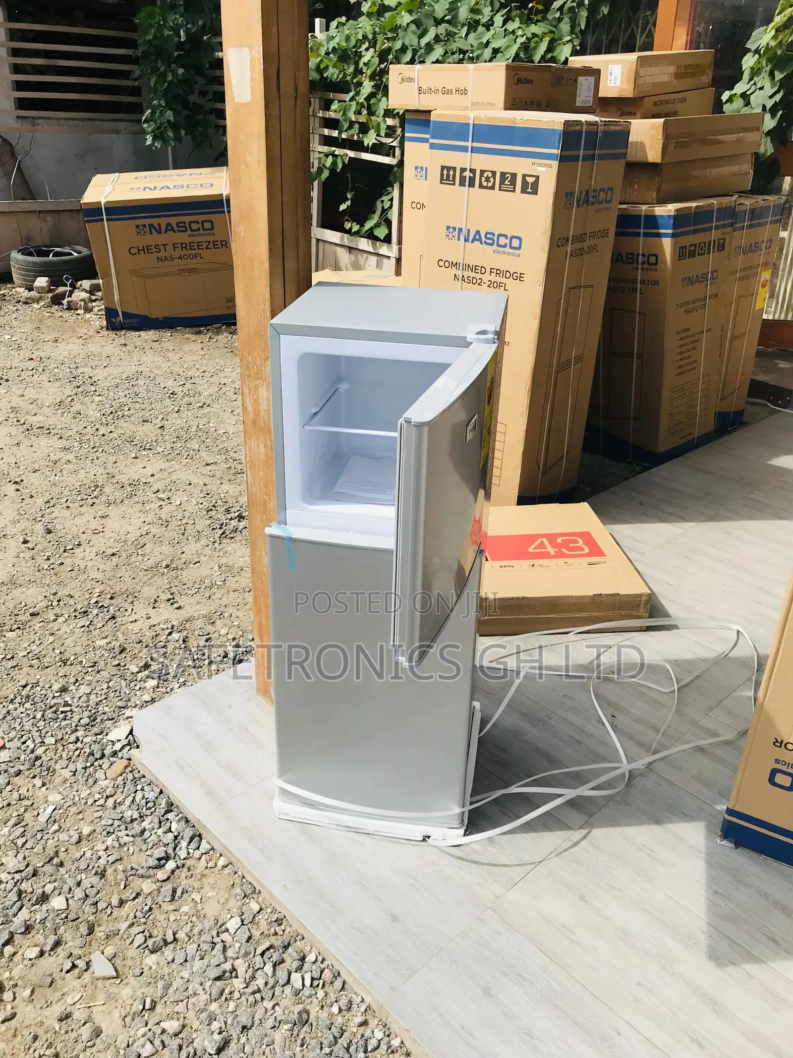 Gray Topfreezer Nasco Doubledoor Nasf2-13fl Fridge