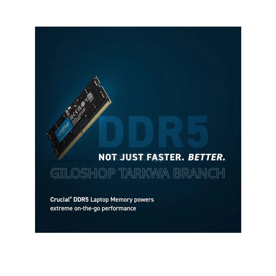 Crucial Ram 8gb Ddr5 4800mhz Cl40 Laptop Memory