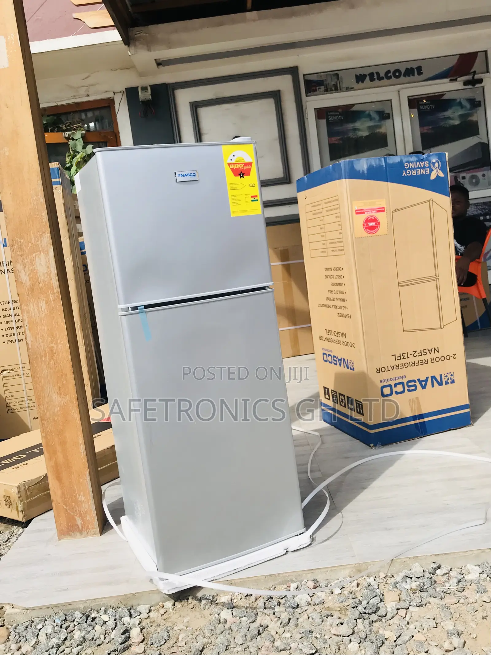 Doubledoor Topfreezer Nasco Gray Nasf2-13fl Fridge