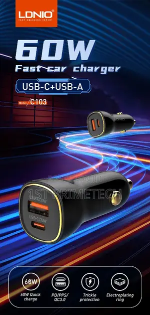 Ldnio Pd30w+Qc30w Type-C Car Charger (